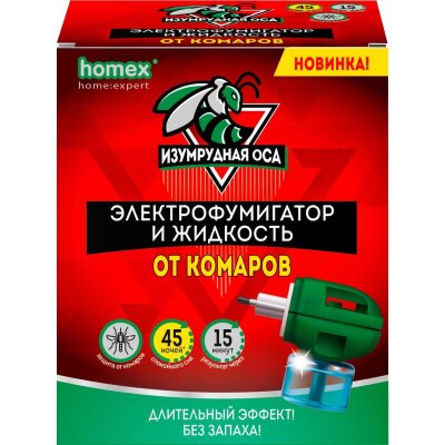 Фумигатор и жидкость от комаров 30 ночей, 30 мл/уп, 2010303