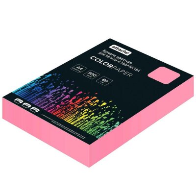 Бумага цветная Attache (розовый пастель), 80г, А4, 500 л, 1591463