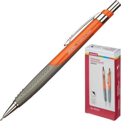 Карандаш механический Attache Graphix, 0.7 мм, цвет корпуса оранжевый, 887015