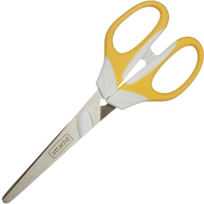 Ножницы Attache  Ergo&Soft 180 мм с резиновыми ручками, цвет синий, 159338
