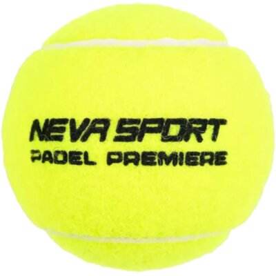 Мяч для падела NS Padel Premier, уп.3 шт., сукно, нат.резина,желтый, 502101, 2498464