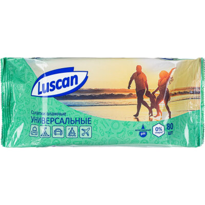 Салфетки влажные Luscan универсальные 80шт/уп, 1092004