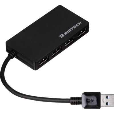 Разветвитель USB HS005 USB 3.0x4/черный, 1853675