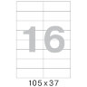 Этикетки самоклеящиеся  105х37 мм/16 шт. на лист.А4 (100л./уп), 890729