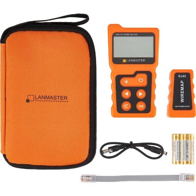 Тестер LANMASTER LAN-TST-WRM-400-POE с дисплеем, с опред. параметров POE, 2167599