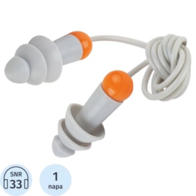 Беруши многоразовые силикон JetaSafety Sonido Max 33дБ без бокса(JEM31-b), 2056298