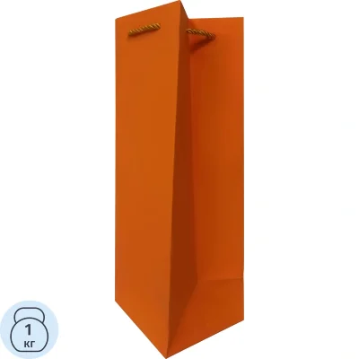 Пакет подарочный под бутылку ТК ММ SPB26-Orange 36x12x12 см, 2502780