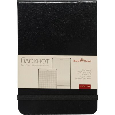 Бизнес-блокнот А6 megapolis reporter 100 л черный 3-104/02, 2130686