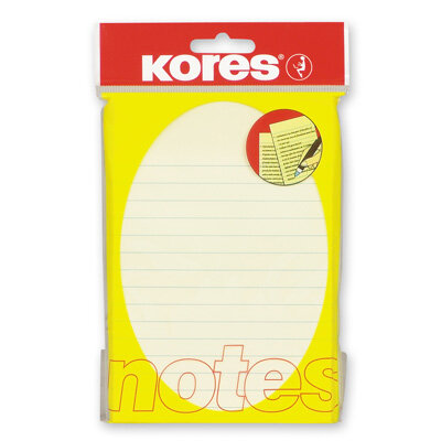 Стикеры Kores бум.для зам. 100х150 желтая 100л. линейка '46510, 96737