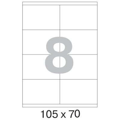 Этикетки самоклеящиеся 105х70мм/8 шт. на листе А4 100листов, 1235550