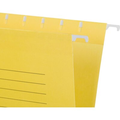 Папка подвесная Attache Foolscap, картон желтый, до 200л., 5шт/уп, 1554459