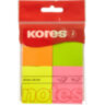 Стикеры Kores бум.для зам. 40х50 неон.гамма 4шт./уп.по 50л. '48450, 56386