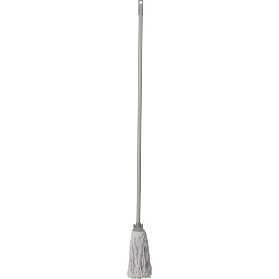 Швабра веревочная для пола 28x15 см,ПП,хлопок,метал,120cm;серый, 2196783
