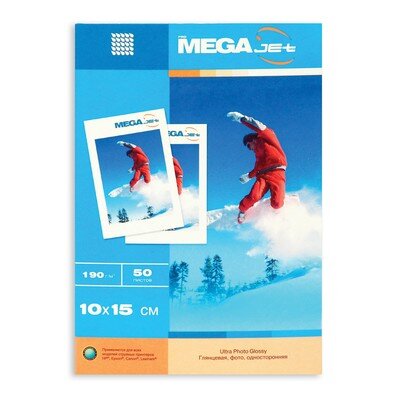 Фотобумага для цв.струй.печ. ProMEGA jet (10х15, 190г, глянцевая) пачка 50л, 75346