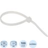 Хомут стяжка нейлоновая Topfort 3х100 (2,5х100 мм) белый 100 шт/уп, 2097652