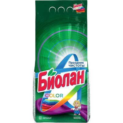 Порошок стиральный СМС Биолан Color Автомат 9000гр, 1560819