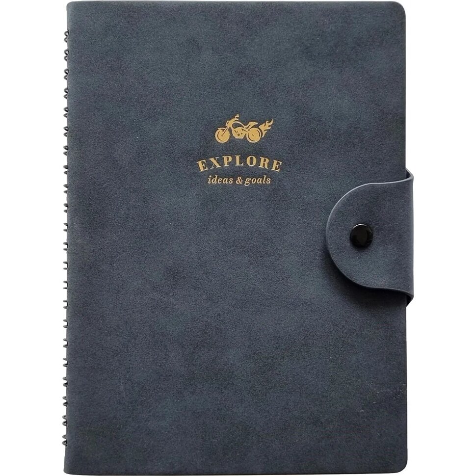 Бизнес-тетрадь Infolio 14x20см 96л клет,спираль Исследовать,гол I1778/blue, 2513711