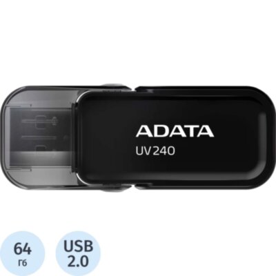 Флеш-память ADATA UV240, 64GB, AUV240-64G-RBK, 1662515