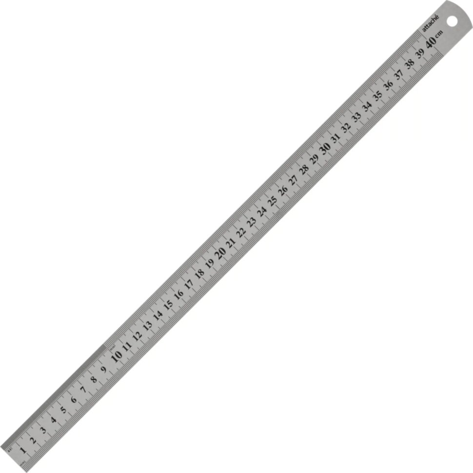 Линейка металлическая 40 см Attache, 514968