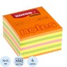 Стикеры Kores бум.для зам. 75х75 неон. гамма 4цв. 450л. 48465, 323476