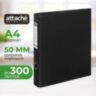 Папка на 4-х кольцах Bantex (Attache Selection) коллекция Strong A4 50 мм черная до 300 листов, 48653