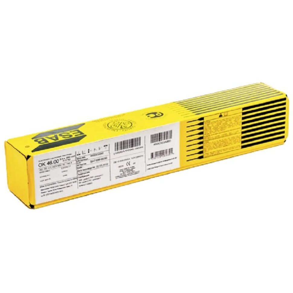 Электроды ESAB ОК 46, d4.0х450мм, 6.6кг (4600404AM0/4600404AE0), 1544587