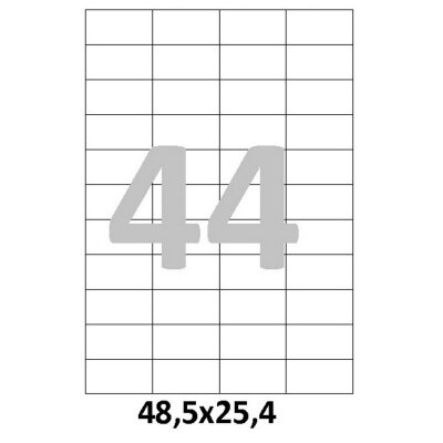 Этикетки самоклеящиеся  48,5х25,4 мм 44 шт. на лист.А4 100л, 1212980