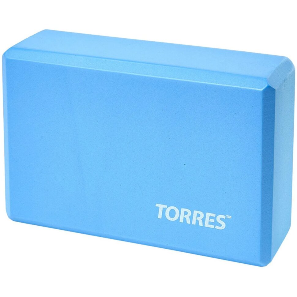Блок для йоги TORRES, YL8005, размер 8x15x23 см, материал ЭВА, голубой, 2009752
