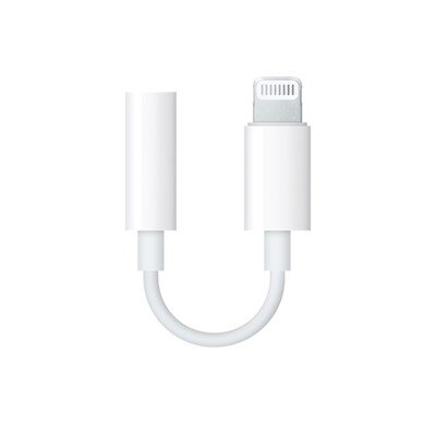 Адаптер Apple Lightning - 3.5 mm Headphone Jack Adapter, бел, MMX62ZM/A, 659911