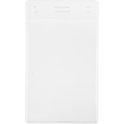 Бейдж Attache Economy 138x96 150мкм,шнур.2заж 45см син,вклад. 120x90 5шт/уп, 1658139