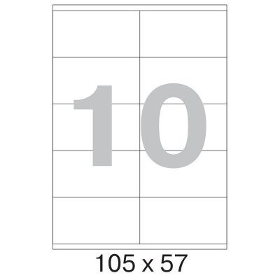 Этикетки самоклеящиеся 105х57 мм/10 шт. на листеА4 50листов, 1222154