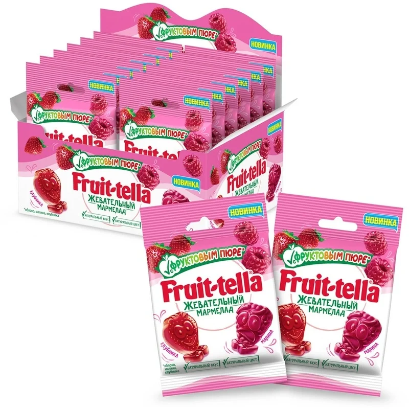 Мармелад жевательный Fruittella с фруктовым пюре, 36гx12шт/уп, 2324391