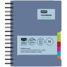 Бизнес-тетрадь А5,200л,кл,греб Attache Selection Office book синий металлик, 888112