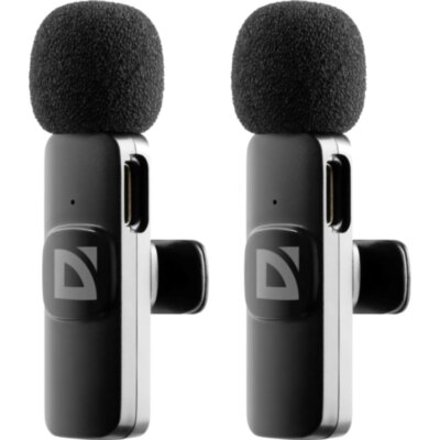 Набор радиомикрофонов Defender Talky-138, петличный, черный, 2шт, 2487941