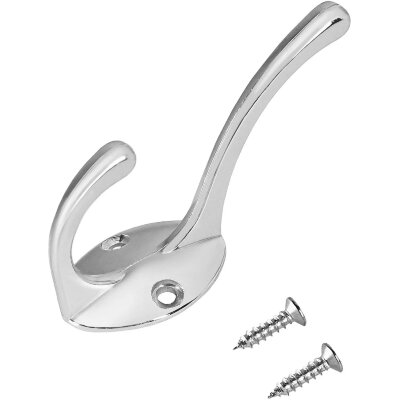 Вешалка настенная УЗК_Крючок двухрожковый StahlBuro 603 CP(16167), хром, 2460648