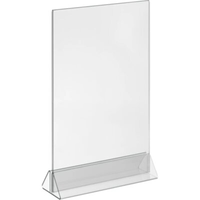 Ценникодержатель настол Комус под меню,треуг.осн.ACR-MENU HOLDER А4,10шт/уп, 2359518