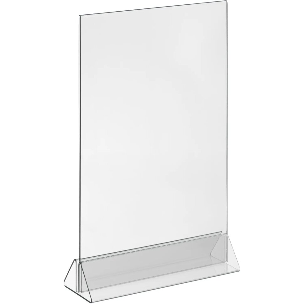 Ценникодержатель настол Комус под меню,треуг.осн.ACR-MENU HOLDER А4,10шт/уп, 2359518