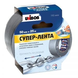 Клейкая лента армированная , 50мм х 25м, Серая, 517309