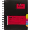 Бизнес-тетрадь А5,200л,кл,греб. Attache Selection Office book черн металлик, 888096