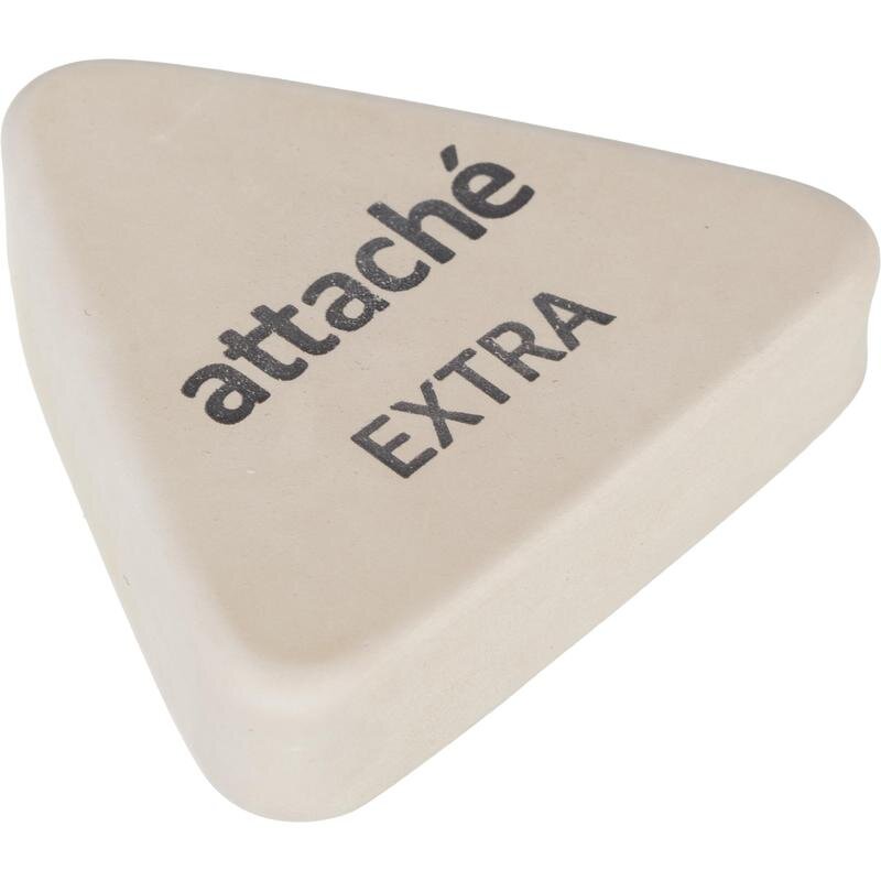 Ластик треугольный Attache Extra, натуральный каучук, 40x38x10мм, белый, 1578480