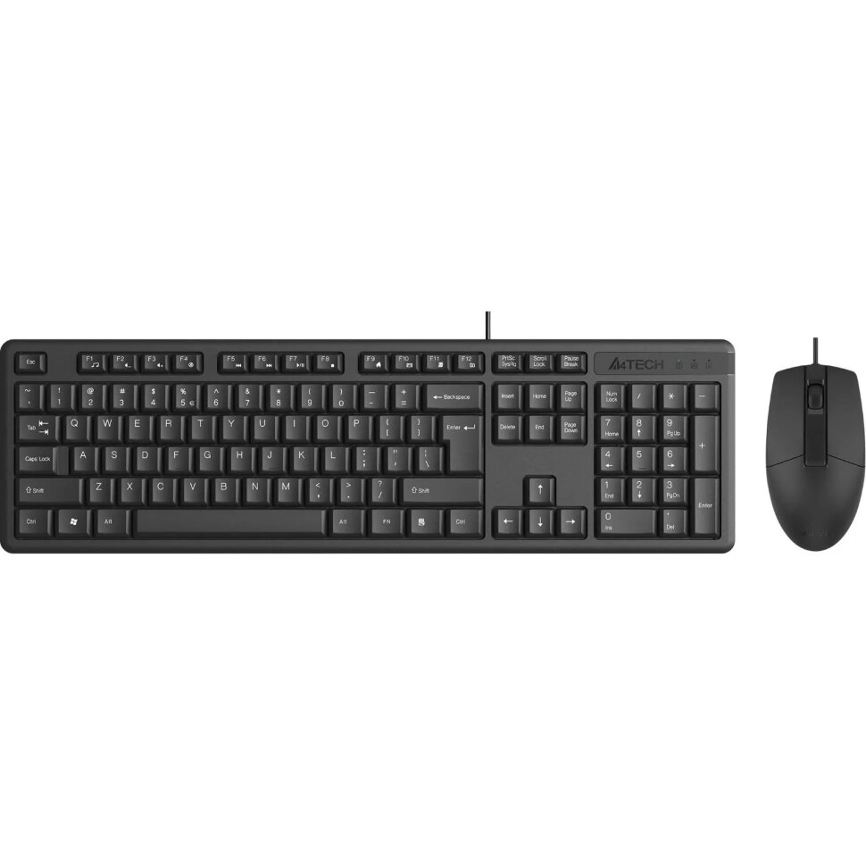 Набор клавиатура+мышь A4Tech KR-3330 клав:черный мышь:черный USB, 1976111