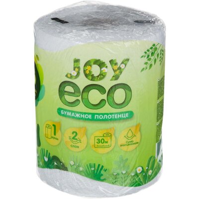 Полотенца бумажные JoyEco 2сл вторич 30м 1рул/уп, 1775483