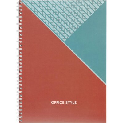 Бизнес-тетрадь А4,96л,обл.карт,греб,кл,Office Style,бежевая, 1516756