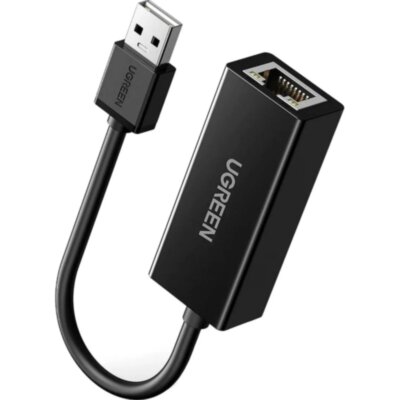 Сетевой адаптер UGREEN CR110 (20254) USB2.0 to RJ45 10/100Mbps черный, 2162584