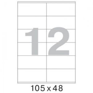 Этикетки самоклеящиеся 105х48 мм/12 шт. на листе А4 (25л.), 75193