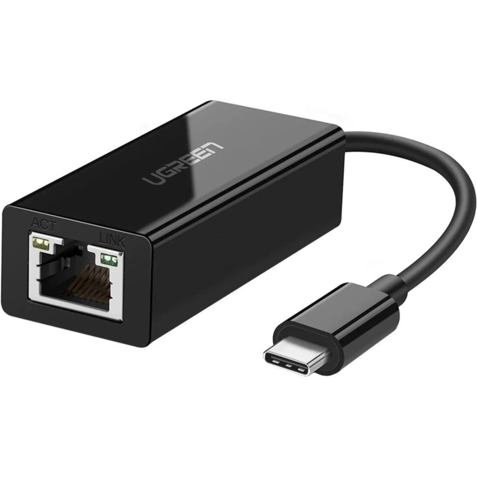 Сетевой адаптер UGREEN US236 (50307) USB-C 3.1 to RJ45 10/100/1000Mbps, 2424052