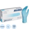 Перчатки медицинские смотровые нитриловые NitriMax нестерильные неопудренные размер L 8-9 голубые 50 пар/100 штук в упаковке, 1572086