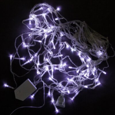 Гирлянда светодиодная Бахрома 3 х 0.5 м , IP20,80 LED, бел, 8 реж, 3556845, 1499578