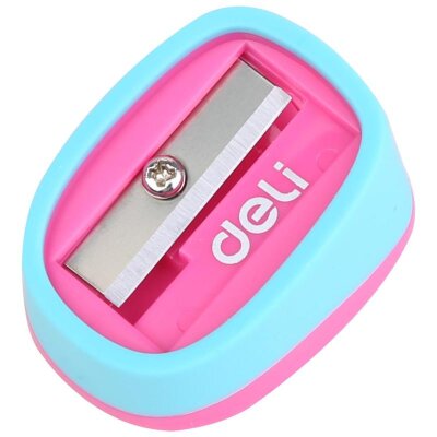 Точилка ручная Deli U-touch, 1 отверстие, пластик, ассорти, 1407201