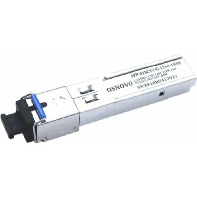 Трансивер SFP Osnovo SFP-S1SC12-G-1310-1550 до 3км, Tx:1310/Rx:1550, DDM, 2402951